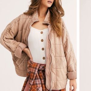 NWT Free People dolman jacket champagne diamond L